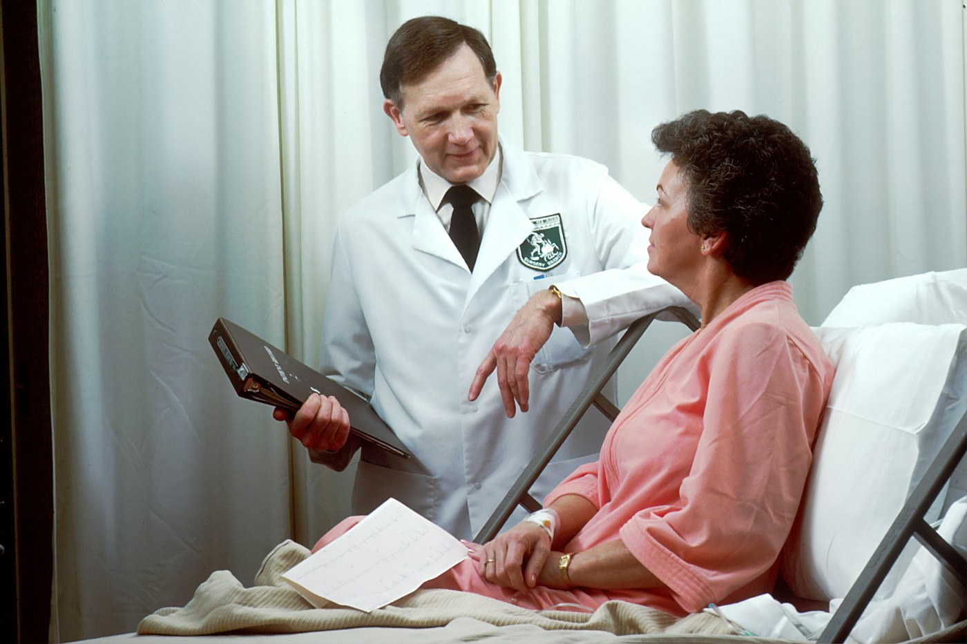 Clinician listening during a consultation