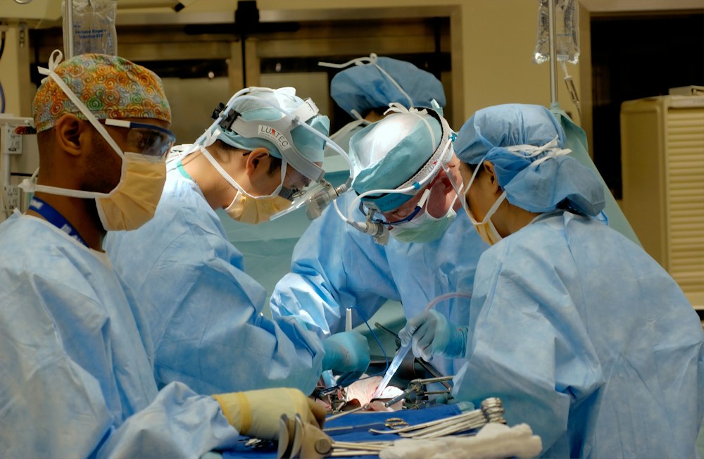 Clinician with a patient